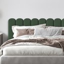 Ver imagem 2 de Cabeceira Modulada Estofada Adesiva Nuvem 1 Módulo 60x20cm Verde