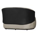 Ver imagem 4 de Kit 1 Namoradeira e 2 Poltronas Orgânica Beatriz Suede Composê Corino Preto - Estopar Suede Bege