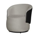 Ver imagem 6 de Kit 1 Namoradeira e 2 Poltronas Orgânica Beatriz Suede Composê Corino Preto - Estopar Suede Bege