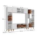 Ver imagem 3 de Estante Home para TV até 65 Polegadas 181CMX274CM com 4 Portas Elegance Yescasa