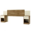 Ver imagem 3 de Cabeceira Extensível com Mesa 2 Gavetas Araucaria Nature/off White - Rodial
