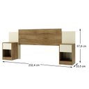 Ver imagem 4 de Cabeceira Extensível com Mesa 2 Gavetas Araucaria Nature/off White - Rodial