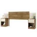 Ver imagem 2 de Cabeceira Extensível com Mesa 2 Gavetas Araucaria Nature/off White - Rodial