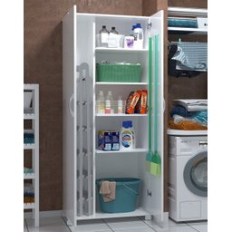 Gabinete para Lavanderia Balcão Branco com 2 Portas de Chão - 6