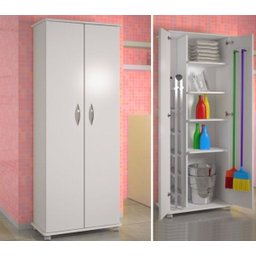 Gabinete para Lavanderia Balcão Branco com 2 Portas de Chão - 5