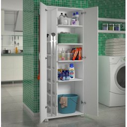 Gabinete para Lavanderia Balcão Branco com 2 Portas de Chão - 2