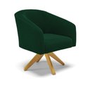 Ver imagem 1 de Poltrona Decorativa Giratória Ma30 Stella Bouclê Verde - D’Rossi
