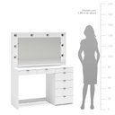 Ver mais imagens de Penteadeira Camarim com Espelho 7 Gavetas e Tomada Diamante Espresso Móveis