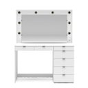 Ver imagem 2 de Penteadeira Camarim com Espelho 7 Gavetas e Tomada Diamante Espresso Móveis