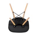 Ver imagem 5 de Mesa de Jantar Eiffel com 4 Cadeiras, MDF, Preto, 80cm, Design Moderno, Pés em Madeira, para Sala de