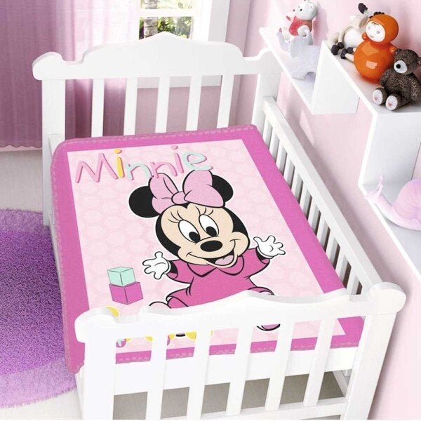 Cobertor Bebê Raschel Disney Minnie 90 x 1,10 Jolitex Antialérgico - 2