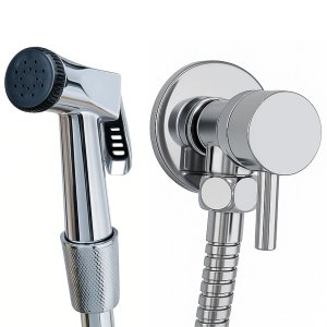 Ducha Higiênica Metal Cromada Banheiro 1/4 de Volta