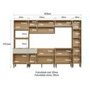 Ver imagem 3 de Cozinha Modulada 6 Peças 307,8x215,11cm Florença Bege/Marromle/Sabbia