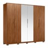 Guarda Roupa Casal Atrice 6 Portas com 2 Espelhos e Pés - Demartêz - 1
