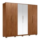 Ver imagem 1 de Guarda Roupa Casal Atrice 6 Portas com 2 Espelhos e Pés - Demartêz
