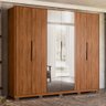 Guarda Roupa Casal Atrice 6 Portas com 2 Espelhos e Pés - Demartêz - 2