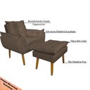 Ver imagem 5 de Conjunto Decorativo Poltrona com Puff Opala Suede Cappuccino - Montanaris Decor MD MONTANARIS DECOR