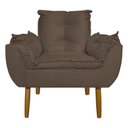 Ver imagem 2 de Conjunto Decorativo Poltrona com Puff Opala Suede Cappuccino - Montanaris Decor MD MONTANARIS DECOR