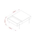 Ver imagem 4 de Mesa de Centro Sala de Estar Retangular com Bandeja Integrada Pés em Dourado Leme Bege