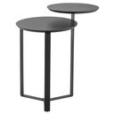 Ver imagem 1 de Mesa Lateral Industrial Chanfrada Artesano 44 Cm (largura) 2 Tampos Mdp Nero (preto) Pé Aço Preto