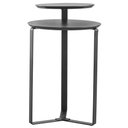 Ver imagem 2 de Mesa Lateral Industrial Chanfrada Artesano 44 Cm (largura) 2 Tampos Mdp Nero (preto) Pé Aço Preto