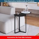Ver imagem 4 de Mesa Lateral Industrial Chanfrada Artesano 44 Cm (largura) 2 Tampos Mdp Nero (preto) Pé Aço Preto