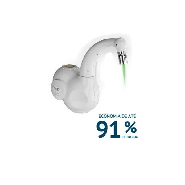 Torneira Eletrônica Lumen 5.500W Branca Parede - Hydra, Opção: 127v - 2