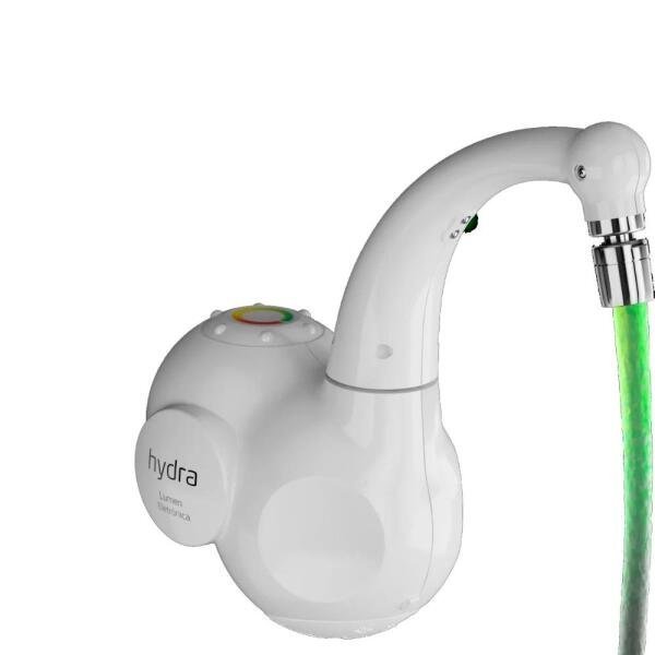 Torneira Eletrônica Lumen 5.500W Branca Parede - Hydra, Opção: 127v - 4