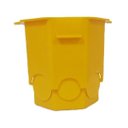 Ver imagem 1 de Kit 9 Caixa Luz Plást Sextavada Dupla Fundo Fixo Amarela 3"