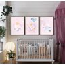 Trio de Quadros Infantil Pink Elefante. - 2