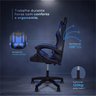 Cadeira Gamer Ergonômica Top para Escritório Azul e Branco - 3