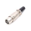 Ver imagem 1 de Kit 5 Peças Conector Xlr Cannon Fêmea C/ Prensa Cabo Prof
