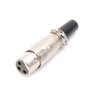 Kit 5 Peças Conector Xlr Cannon Fêmea C/ Prensa Cabo Prof - 1