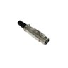 Kit 5 Peças Conector Xlr Cannon Fêmea C/ Prensa Cabo Prof - 2
