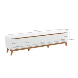 Rack Kappesberg 3 Portas Branco 218cm - 5