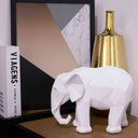 Ver imagem 2 de Escultura Elefante em Poliresina Branco 21x26 cm - D’Rossi