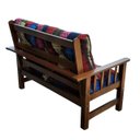 Ver imagem 3 de Sofá Banco Namoradeira Colinial Cancún 2 Lugares de Madeira Banco Super Resistente Estofado Colorido