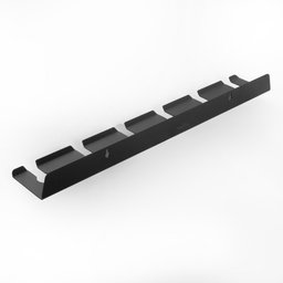 Suporte Porta Taças Parede-Aço 52Cm para taças Base 8Cm Preto - 4
