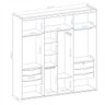 Guarda-Roupa Casal 6 Portas 6 Gavetas 227cm Originale - 4
