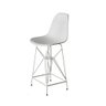 Kit 3 Banquetas Bistrô Alta Eames Eiffel Branca Base Ferro Branco - 2