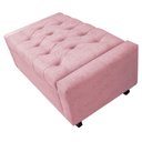 Ver imagem 5 de Calçadeira Baú Solteiro Everest P02 90cm para Cama Box Suede - Doce Sonho Móveis Rosa Bebê