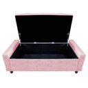 Ver imagem 6 de Calçadeira Baú Solteiro Everest P02 90cm para Cama Box Suede - Doce Sonho Móveis Rosa Bebê