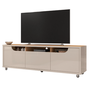 Rack com Rodizíos para Tvs de 60" Elkins Off White Noce
