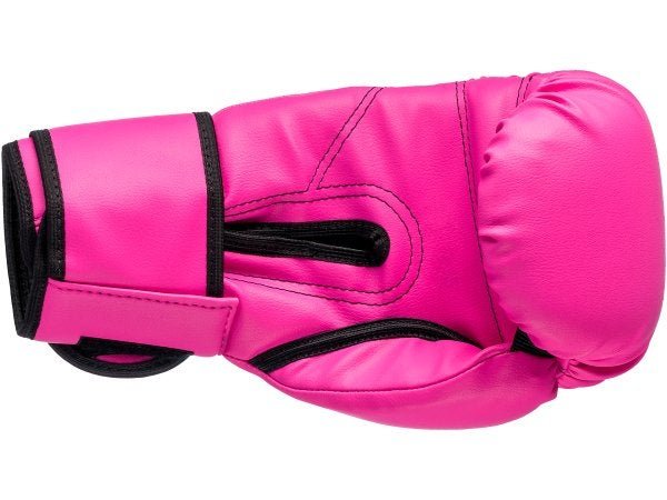 Kit Luva de Boxe Muay Thai MMA Bandagem e Bucal Rosa 08oz - 4