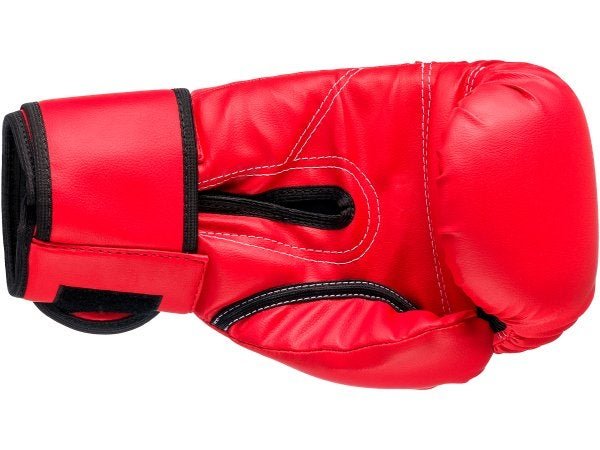 Kit Muay Thai Luva Bandagem Caneleira Bucal Vermelho 16Oz - 4