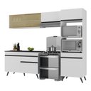 Ver imagem 1 de Armário de Cozinha Compacta 252cm Veneza Multimóveis V3692 Branco/Preto