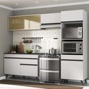 Ver imagem 3 de Armário de Cozinha Compacta 252cm Veneza Multimóveis V3692 Branco/Preto
