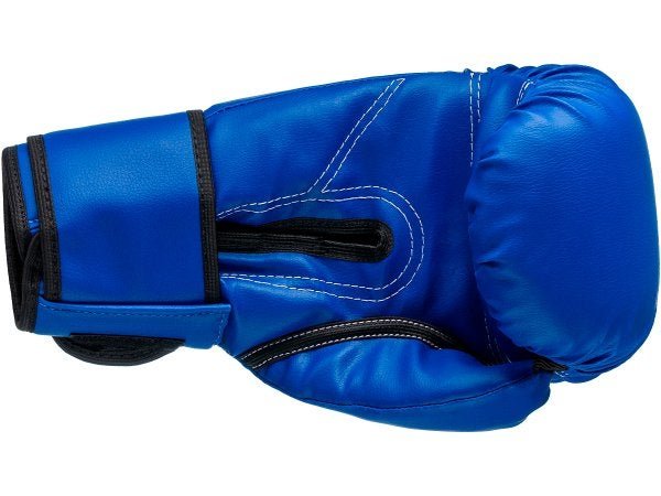 Kit Muay Thai Luva Bandagem Caneleira Bucal Bolsa Azul 16oz - 4
