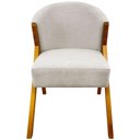 Ver imagem 5 de Kit 2 Poltronas Decorativa para Sala You Bouclê Premium Braça Amadeirada Bege Bouclé