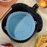 Forma Bandeja de Silicone Flexível Protetora Reutilizável Antiaderente para Fritadeira Elétrica Air  - 3